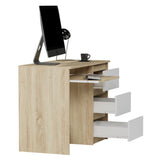 Computertisch, Schreibtisch klein, Schreibtisch mit Schubladen | 96x50x76 cm (BxTxH) | Linken und Rechten Seite Schubladen