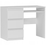 Computertisch, Schreibtisch klein, Schreibtisch mit Schubladen | 96x50x76 cm (BxTxH) | Linken und Rechten Seite Schubladen