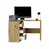 Eckschreibtisch mit Stauraum, Ecktisch, Schreibtisch L-Form | 112x87x76 cm (BxTxH) | Linken und Rechten Seite Schubladen