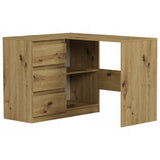 Eckschreibtisch mit Stauraum, Ecktisch, Schreibtisch L-Form | 112x87x76 cm (BxTxH) | Linken und Rechten Seite Schubladen