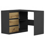 Eckschreibtisch mit Stauraum, Ecktisch, Schreibtisch L-Form | 112x87x76 cm (BxTxH) | Linken und Rechten Seite Schubladen