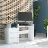 Eckschreibtisch mit Stauraum, Computertisch, Schreibtisch mit Schubladen | 3 Schubladen, Tastaturablage, ergonomische Maße | 114x50x76 cm (BxTxH)