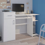 Büro schreibtisch, Schreibtisch mit Schublade, Computertisch | 1 Schublade, 1 Tür, Tastaturablage, PC-Fach | 120x50x76 cm (BxTxH)