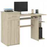 Büro schreibtisch, Schreibtisch mit Schublade, Computertisch | 1 Schublade, 1 Tür, Tastaturablage, PC-Fach | 120x50x76 cm (BxTxH)