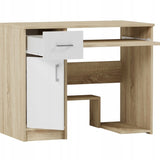 Kleiner Tisch, Schreibtisch mit Schublade, Computertisch | 1 Schublade, 1 Tür, Tastaturablage, PC-Fach | 90x50x73 cm (BxTxH)