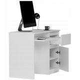 Kleiner Tisch, Computertisch, Eckschreibtisch | 1 Schublade, 1 Tür, Tastaturablage | 96x50x76 cm (BxTxH)