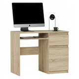 Kleiner Tisch, Computertisch, Eckschreibtisch | 1 Schublade, 1 Tür, Tastaturablage | 96x50x76 cm (BxTxH)