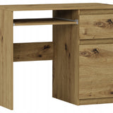 Kleiner Tisch, Computertisch, Eckschreibtisch | 1 Schublade, 1 Tür, Tastaturablage | 96x50x76 cm (BxTxH)