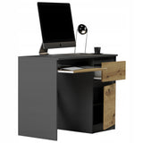 Kleiner Tisch, Computertisch, Eckschreibtisch | 1 Schublade, 1 Tür, Tastaturablage | 96x50x76 cm (BxTxH)