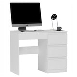 Kleiner Schreibtisch, Computertisch, Schreibtisch mit Schubladen | 4 Schubladen | 96x50x76 cm (BxTxH)