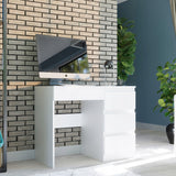 Kleiner Schreibtisch, Computertisch, Schreibtisch mit Schubladen | 4 Schubladen | 96x50x76 cm (BxTxH)