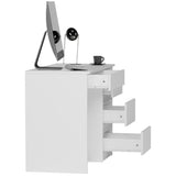 Kleiner Schreibtisch, Computertisch, Schreibtisch mit Schubladen | 4 Schubladen | 96x50x76 cm (BxTxH)