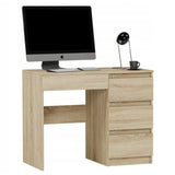 Kleiner Schreibtisch, Computertisch, Schreibtisch mit Schubladen | 4 Schubladen | 96x50x76 cm (BxTxH)