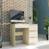 Kleiner Schreibtisch, Computertisch, Schreibtisch mit Schubladen | 4 Schubladen | 96x50x76 cm (BxTxH)