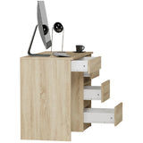 Kleiner Schreibtisch, Computertisch, Schreibtisch mit Schubladen | 4 Schubladen | 96x50x76 cm (BxTxH)