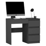 Kleiner Schreibtisch, Computertisch, Schreibtisch mit Schubladen | 4 Schubladen | 96x50x76 cm (BxTxH)