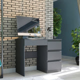 Kleiner Schreibtisch, Computertisch, Schreibtisch mit Schubladen | 4 Schubladen | 96x50x76 cm (BxTxH)
