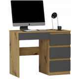 Kleiner Schreibtisch, Computertisch, Schreibtisch mit Schubladen | 4 Schubladen | 96x50x76 cm (BxTxH)