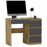 Kleiner Schreibtisch, Computertisch, Schreibtisch mit Schubladen | 4 Schubladen | 96x50x76 cm (BxTxH)