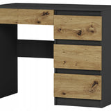 Kleiner Schreibtisch, Computertisch, Schreibtisch mit Schubladen | 4 Schubladen | 96x50x76 cm (BxTxH)