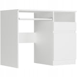 Schreibtisch mit Schublade, Computertisch, Schreibtisch | 1 Schublade, 1 Tür, 1 Tastaturablage | 96x50x76 cm (BxTxH)