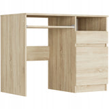Schreibtisch mit Schublade, Computertisch, Schreibtisch | 1 Schublade, 1 Tür, 1 Tastaturablage | 96x50x76 cm (BxTxH)