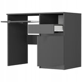 Schreibtisch mit Schublade, Computertisch, Schreibtisch | 1 Schublade, 1 Tür, 1 Tastaturablage | 96x50x76 cm (BxTxH)