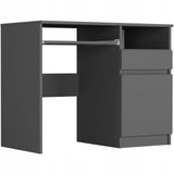 Schreibtisch mit Schublade, Computertisch, Schreibtisch | 1 Schublade, 1 Tür, 1 Tastaturablage | 96x50x76 cm (BxTxH)