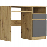 Schreibtisch mit Schublade, Computertisch, Schreibtisch | 1 Schublade, 1 Tür, 1 Tastaturablage | 96x50x76 cm (BxTxH)