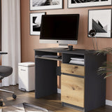 Schreibtisch mit Schublade, Computertisch, Schreibtisch | 1 Schublade, 1 Tür, 1 Tastaturablage | 96x50x76 cm (BxTxH)