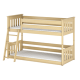 Hochbett 90x200 cm mit Matratze (optional) Rausfallschutz & zwei Lattenroste in weiß und natur Mädchen Jungen Bett Kinderbett Jugendbett 200x90 cm