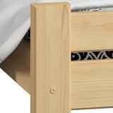 Bett, Bettrahmen, Einzelbett, Holzbett | Massives Kiefernholz | Stabil & Langlebig | 72 cm hoch | Erhältlich in 90x200, 120x200, 140x200 und 160x200 cm