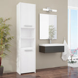 Badezimmerschrank, Badschrank, Badregal | 2 Türen, 1 Einlegeboden | Funktional & langlebig | 40x30x170 cm (BxTxH)