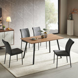 Esszimmerset mit 4 Stühlen Tisch Küchentisch & Esszimmerstühle 4er set Esszimmertisch | moderne Essgruppe | Maße Tisch: 140x80 cm | Set Esstisch + 4 Stühle