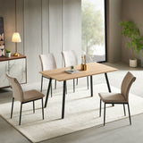Esszimmerset mit 4 Stühlen Tisch Küchentisch & Esszimmerstühle 4er set Esszimmertisch | moderne Essgruppe | Maße Tisch: 140x80 cm | Set Esstisch + 4 Stühle