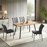 Esszimmerset mit 4 Stühlen Tisch Küchentisch & Esszimmerstühle 4er set Esszimmertisch | moderne Essgruppe | Maße Tisch: 140x80 cm | Set Esstisch + 4 Stühle