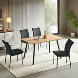 Esszimmerset mit 4 Stühlen Tisch Küchentisch & Esszimmerstühle 4er set Esszimmertisch | moderne Essgruppe | Maße Tisch: 140x80 cm | Set Esstisch + 4 Stühle