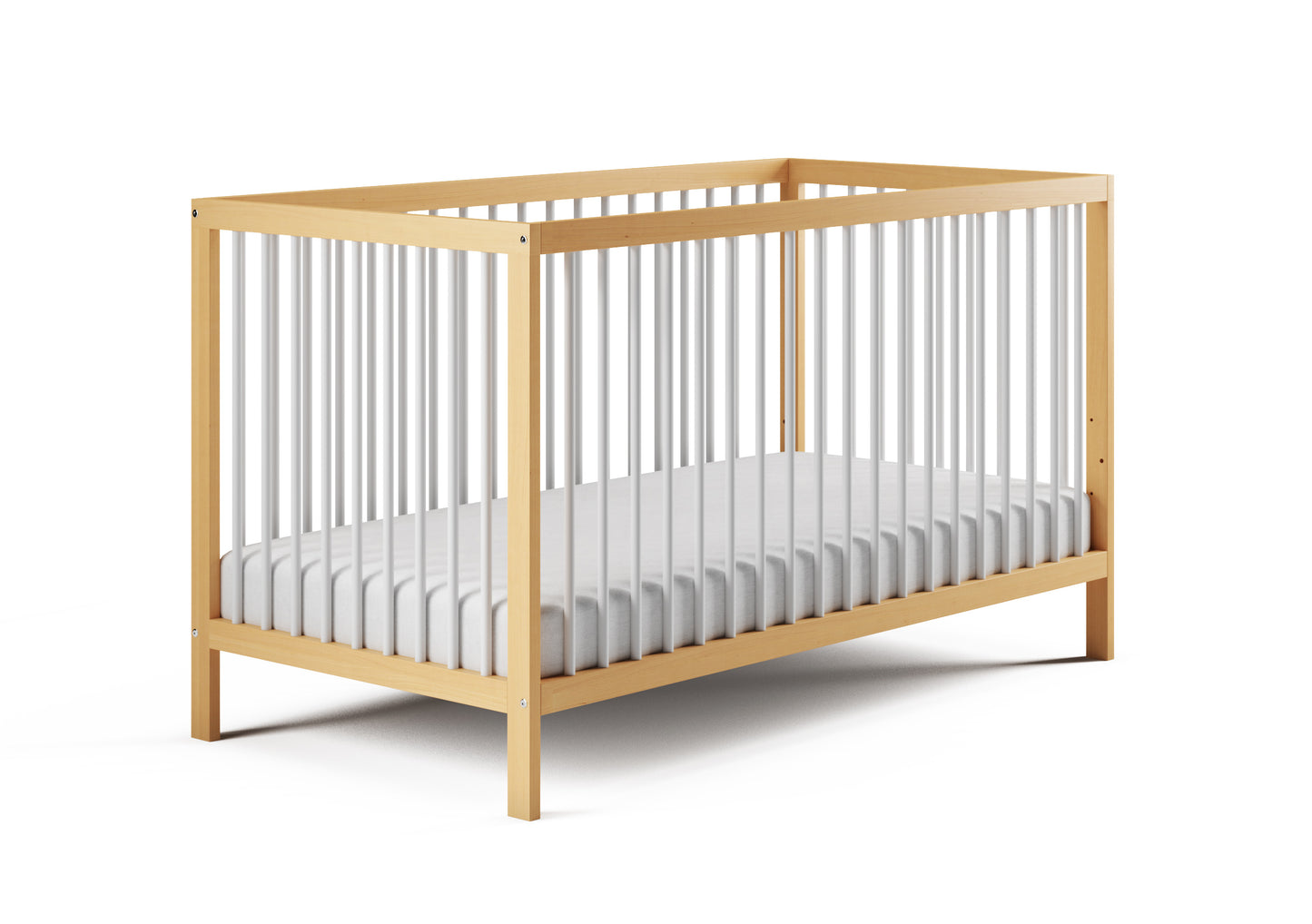 Kids Collective Babybett Kinderbett Gitterbett 60x120 und 70x140 cm höhenverstellbarer Lattenrost & herausnehmbare Sprossen stabiles Buchenholz | ab Geburt bis zum 3. Lebensjahr made in EU