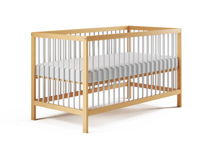 Kids Collective Babybett Kinderbett Gitterbett 60x120 und 70x140 cm höhenverstellbarer Lattenrost & herausnehmbare Sprossen stabiles Buchenholz | ab Geburt bis zum 3. Lebensjahr made in EU