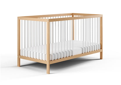 Kids Collective Babybett Kinderbett Gitterbett 60x120 und 70x140 cm höhenverstellbarer Lattenrost & herausnehmbare Sprossen stabiles Buchenholz | ab Geburt bis zum 3. Lebensjahr made in EU