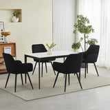 Esszimmerstuhl mit 2er set option drehbar Stuhl Drehstuhl Esszimmer Schminktisch Stuhl Schreibtischstuhl Samt Polsterstuhl mit Armlehnen | belastbar bis 110 kg | 360° drehbar, vielseitig | Schwarz
