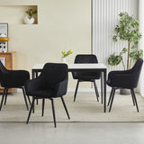 Esszimmerstuhl mit 2er set option drehbar Stuhl Drehstuhl Esszimmer Schminktisch Stuhl Schreibtischstuhl Samt Polsterstuhl mit Armlehnen | belastbar bis 110 kg | 360° drehbar, vielseitig | Schwarz