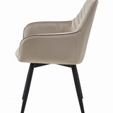 Esszimmerstuhl mit 2er set option drehbar Stuhl Drehstuhl Esszimmer Schminktisch Stuhl Schreibtischstuhl Samt Polsterstuhl mit Armlehnen | belastbar bis 110 kg | 360° drehbar, vielseitig | Schwarz