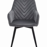Esszimmerstuhl mit 2er set option drehbar Stuhl Drehstuhl Esszimmer Schminktisch Stuhl Schreibtischstuhl Samt Polsterstuhl mit Armlehnen | belastbar bis 110 kg | 360° drehbar, vielseitig | Schwarz