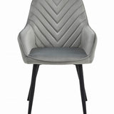 Esszimmerstuhl Stuhl mit 2er Set Option Küchenstuhl Polsterstuhl mit Armlehnen für Esszimmer Küche Schminktisch Stuhl, Samt Polsterstuhl mit Armlehne und Metallbeinen | belastbar bis 110 kg