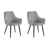 Esszimmerstuhl Stuhl mit 2er Set Option Küchenstuhl Polsterstuhl mit Armlehnen für Esszimmer Küche Schminktisch Stuhl, Samt Polsterstuhl mit Armlehne und Metallbeinen | belastbar bis 110 kg