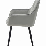 Esszimmerstuhl Stuhl mit 2er Set Option Küchenstuhl Polsterstuhl mit Armlehnen für Esszimmer Küche Schminktisch Stuhl, Samt Polsterstuhl mit Armlehne und Metallbeinen | belastbar bis 110 kg