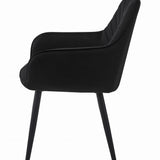 Esszimmerstuhl Stuhl mit 2er Set Option Küchenstuhl Polsterstuhl mit Armlehnen für Esszimmer Küche Schminktisch Stuhl, Samt Polsterstuhl mit Armlehne und Metallbeinen | belastbar bis 110 kg