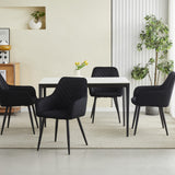 Esszimmerstuhl Stuhl mit 2er Set Option Küchenstuhl Polsterstuhl mit Armlehnen für Esszimmer Küche Schminktisch Stuhl, Samt Polsterstuhl mit Armlehne und Metallbeinen | belastbar bis 110 kg