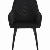 Esszimmerstuhl Stuhl mit 2er Set Option Küchenstuhl Polsterstuhl mit Armlehnen für Esszimmer Küche Schminktisch Stuhl, Samt Polsterstuhl mit Armlehne und Metallbeinen | belastbar bis 110 kg